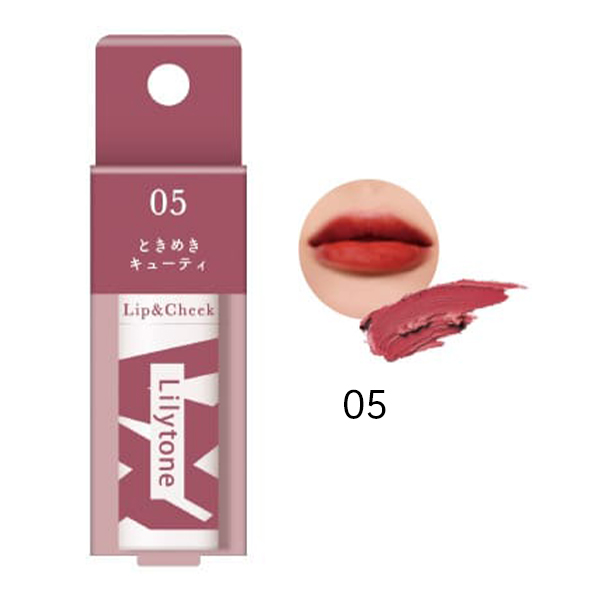 Lilytone Lip & Cheek Matte Lip 05 Thrilling Cutie 4g-DONKI