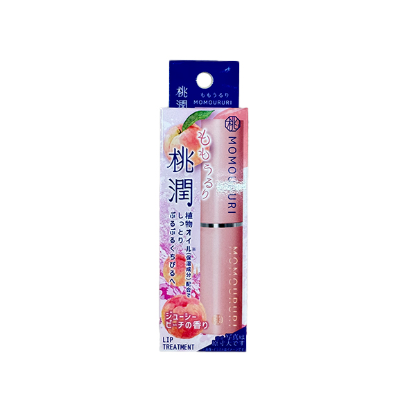 JONETZ Momoururi Moisture Hydrating Lip Balm Peach Flavor 3g-DONKI