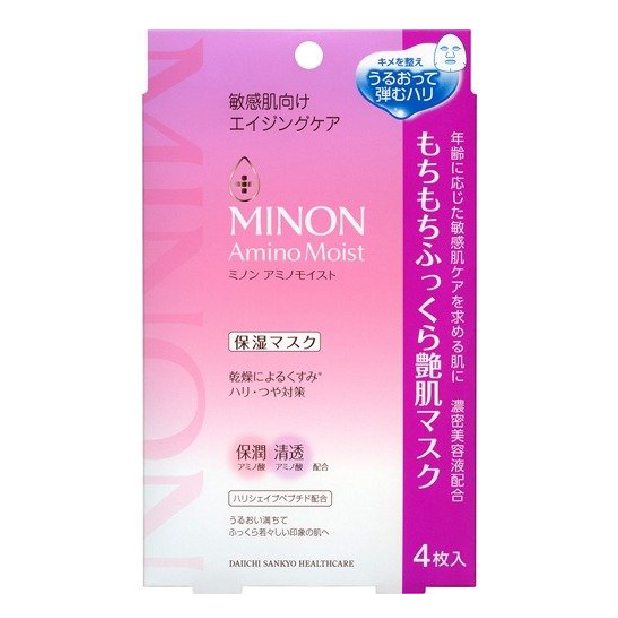 第一三共 MINON蜜濃 敏感肌 溫和抗衰老抗皺 保濕面膜 4片