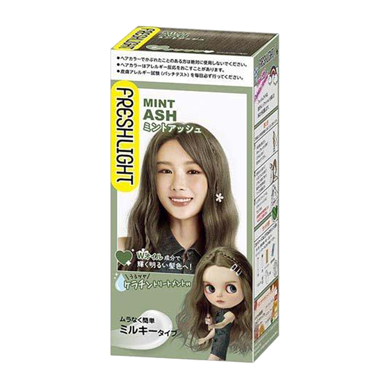 Freshlight Milk Foam Hair Dye Mint Gray 1 box-DONKI Official