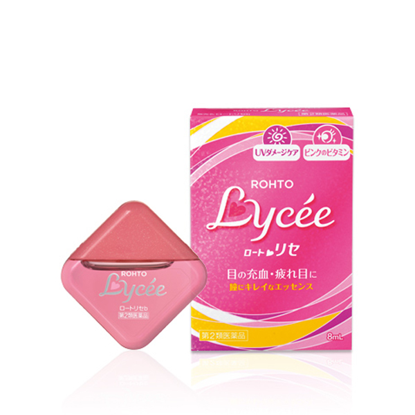 ROHTO樂敦製藥 Lycee 日本直郵進口改善眼睛疲勞炎症維他命消除眼部紅血絲 小花眼藥水 8ml
