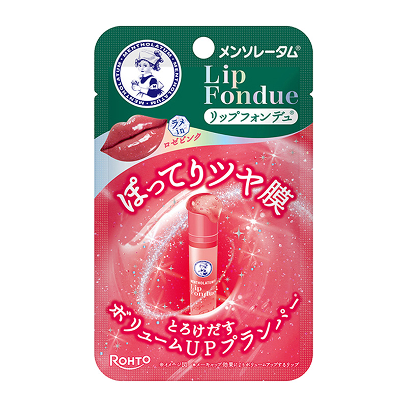 ROHTO Mentholatum Film-Forming Moisturizing Tinted Lip Balm Rose