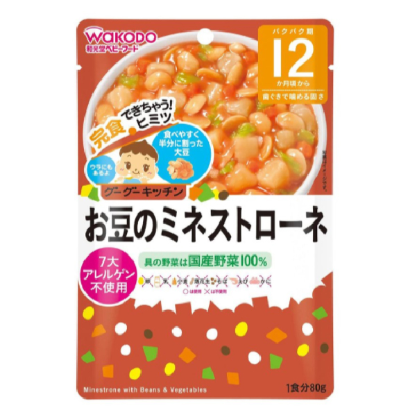 和光堂 豆子濃菜湯 80g 12個月開始可食用