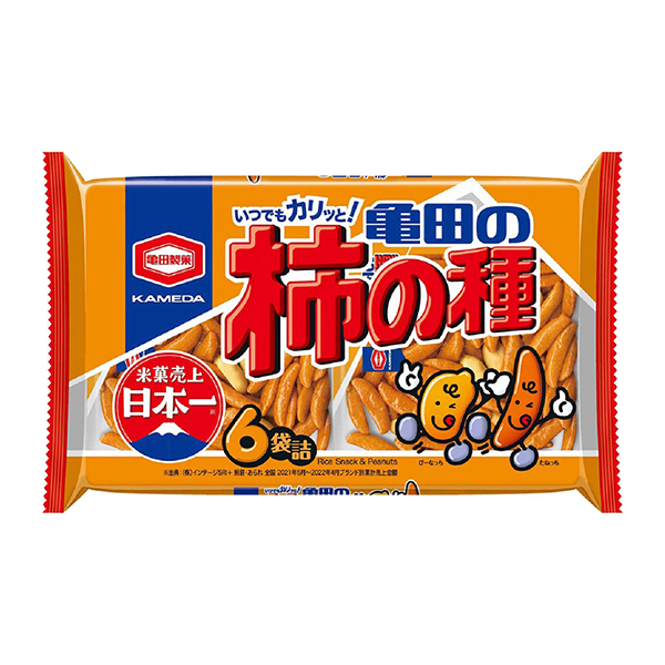 2号仓-龟田制果 柿种花生米果 6袋 180g