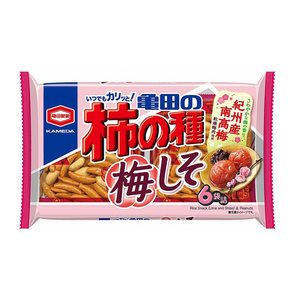龟田制果 柿种花生米果 梅子味 6袋 173g【保质期至2026-2-1】