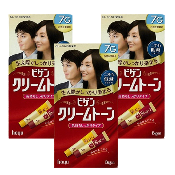 ホーユー ビゲン クリームトーン 自然な黒褐色 7G 40g+40g 3個セット