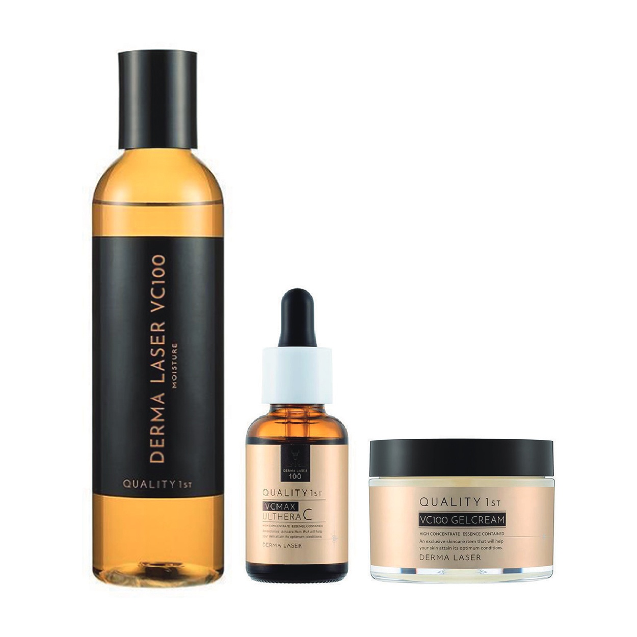 新品 6点セット DERMA LASER QUALITY 1st VC100 QualityFirst 毛孔改善VC套装 保湿型-DONKI Official Online Store