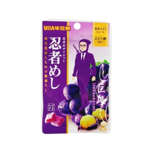 UHA味覺糖 日本直郵進口硬Q口感嚼勁十足果汁軟糖 忍者食軟糖【巨峰口味】 20g