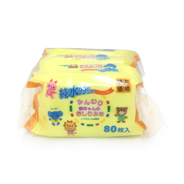 1号仓-情热价格 臀部洁净湿纸巾 80张 x 3包