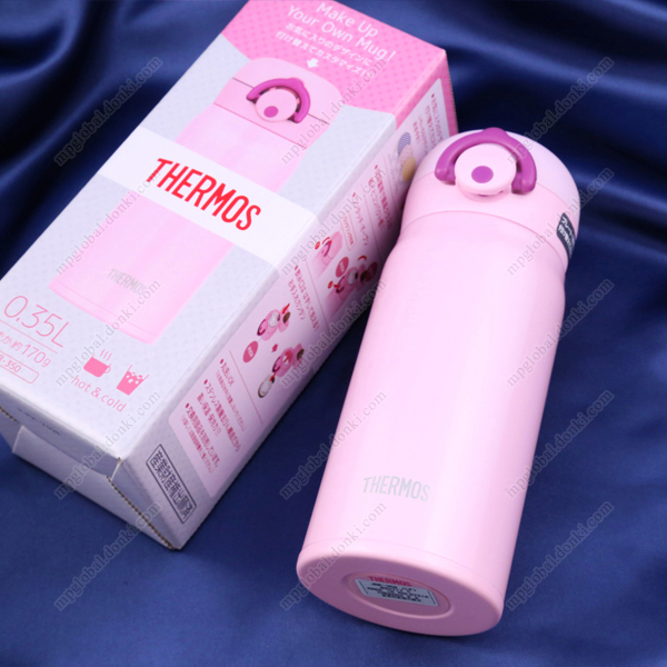THERMOS真空斷熱隨身瓶0.35L淺粉色