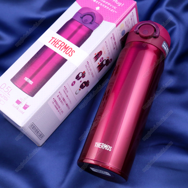 THERMOS 真空斷熱隨身瓶 0.5L 酒紅色
