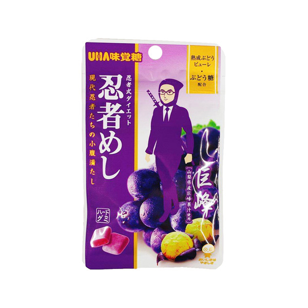 UHA味覺糖 日本直郵進口硬Q口感嚼勁十足果汁軟糖 忍者食軟糖【巨峰口味】 20g