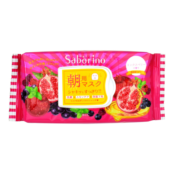 1号仓-BCL Saborino 清洁滋养保湿早安面膜 混合莓果 28片装