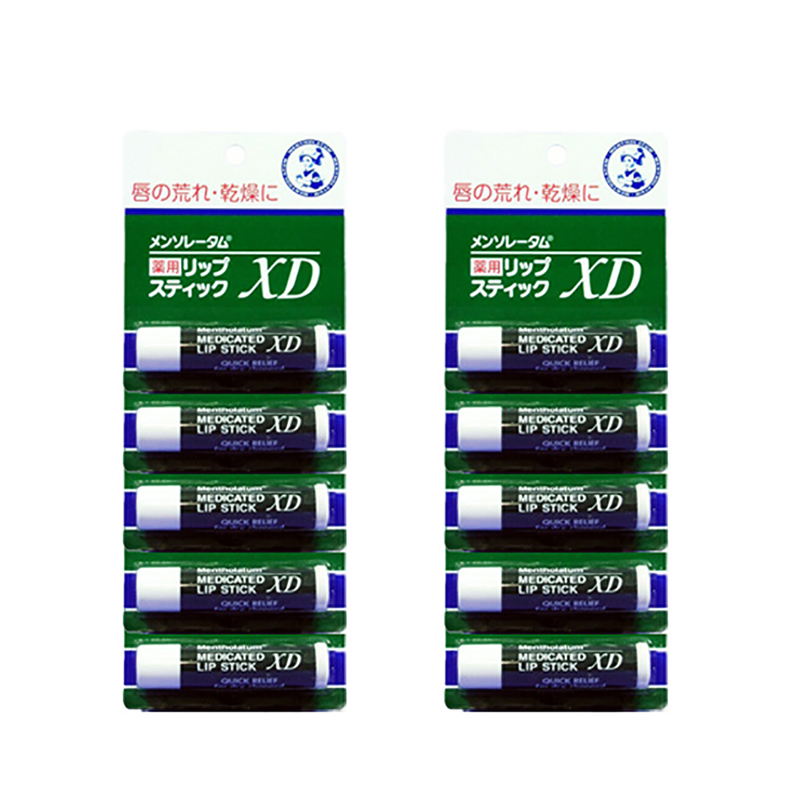 ROHTO制藥 曼秀雷敦藥用護唇膏XD 4g 10個套裝