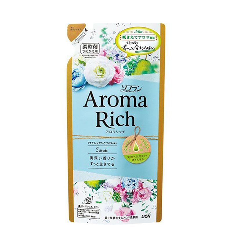 1号仓-LION 狮王AromaRich护理洗衣柔软留香香氛衣物柔顺剂衣服柔软剂替换装 400ml