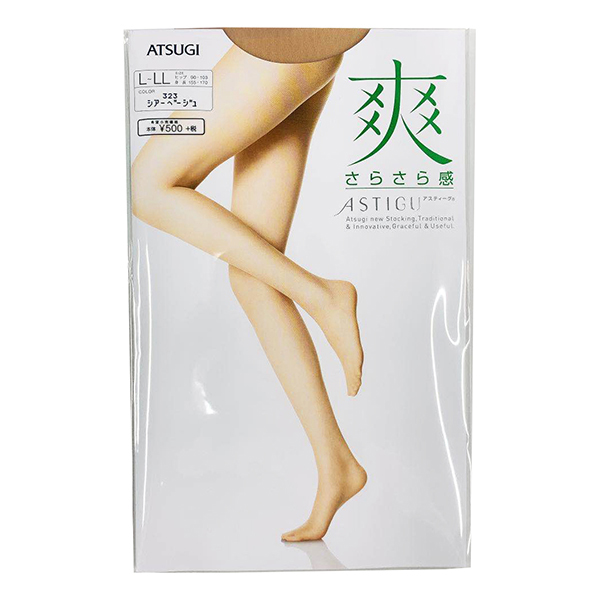 厚木(ATSUGI) 透气舒适 [爽] 丝袜 L-LL 丝米色 1双