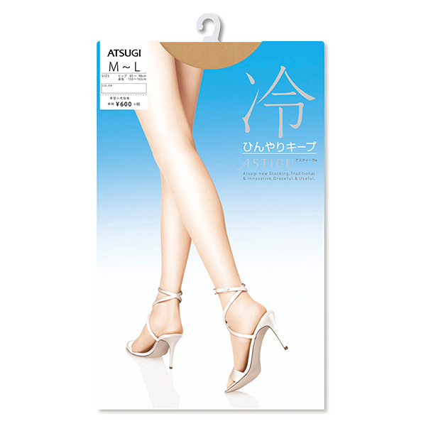 厚木(ATSUGI) 涼感防曬 [冷] 絲襪 M-L 嬰兒米色